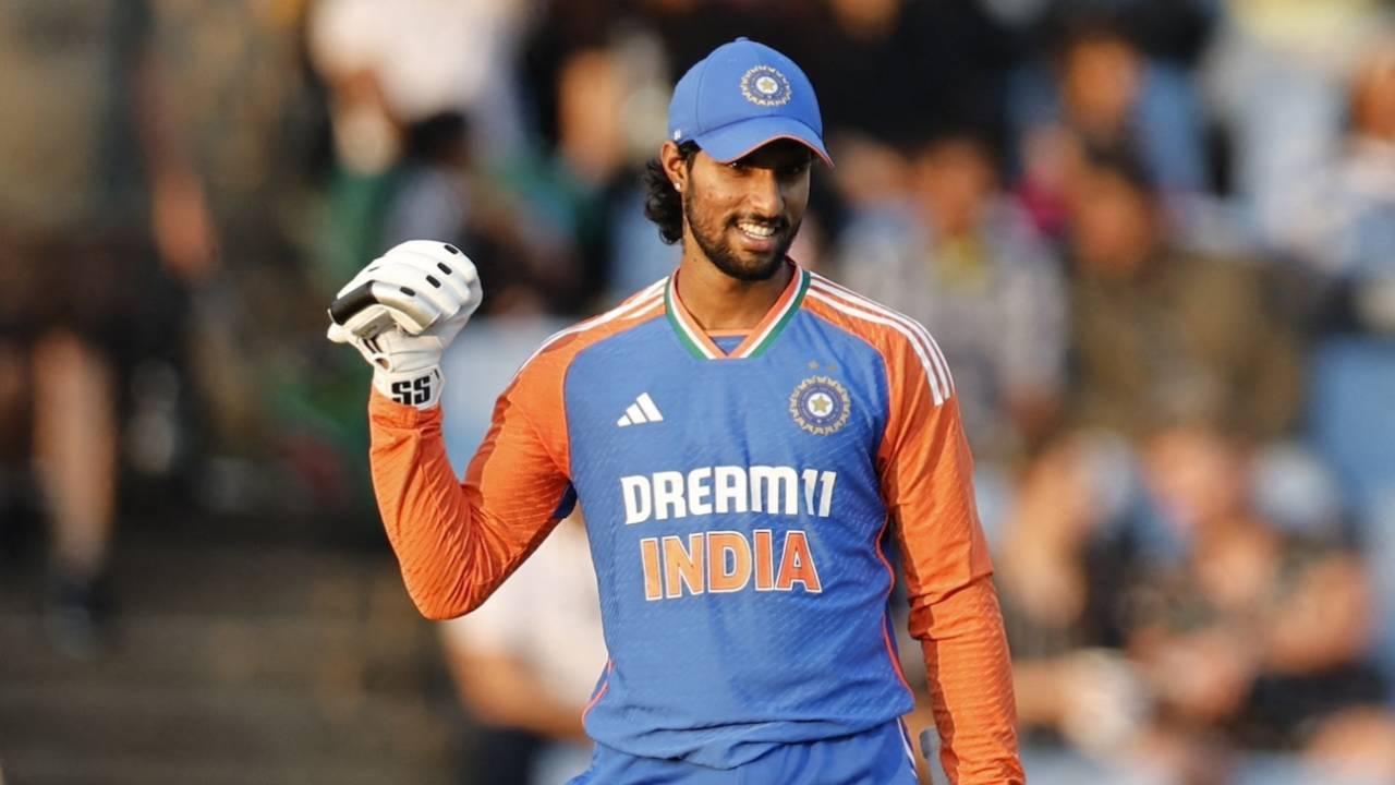 Tilak Varma brought up a 32-ball half-century, South Africa vs India, 3rd T20I, Centurion, November 13, 2024