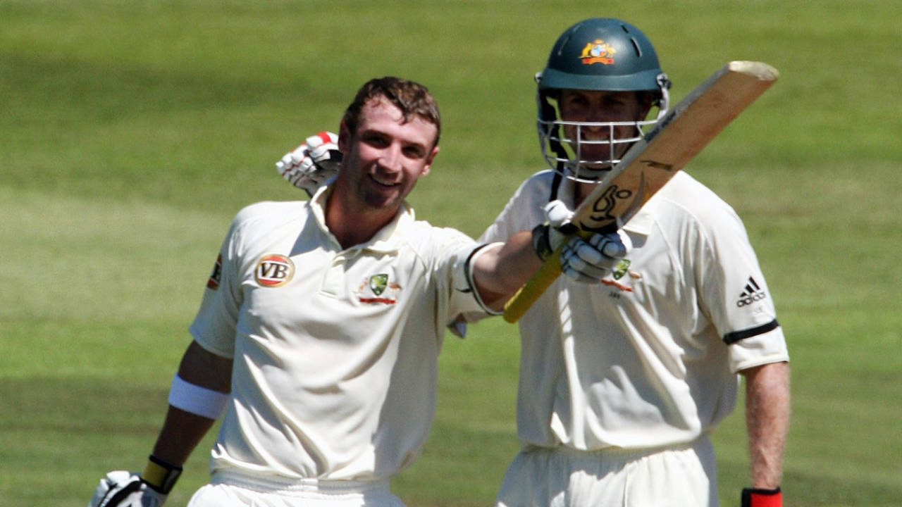 Phillip Hughes takes the applause for a spectacular century, South Africa v Australia, 2nd Test, Durban, 1st day, March 6, 2009