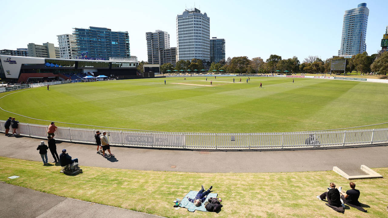 A general view across Junction Oval, Victoria vs Queensland, One-Day Cup, September 27, 2024