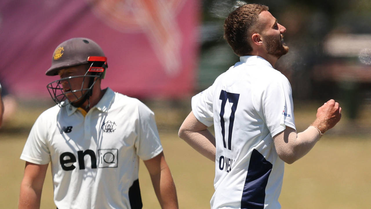 Fergus O'Neill did damage to Western Australia's top order, Victoria vs Western Australia, Sheffield Shield, Junction Oval, November 15, 2024