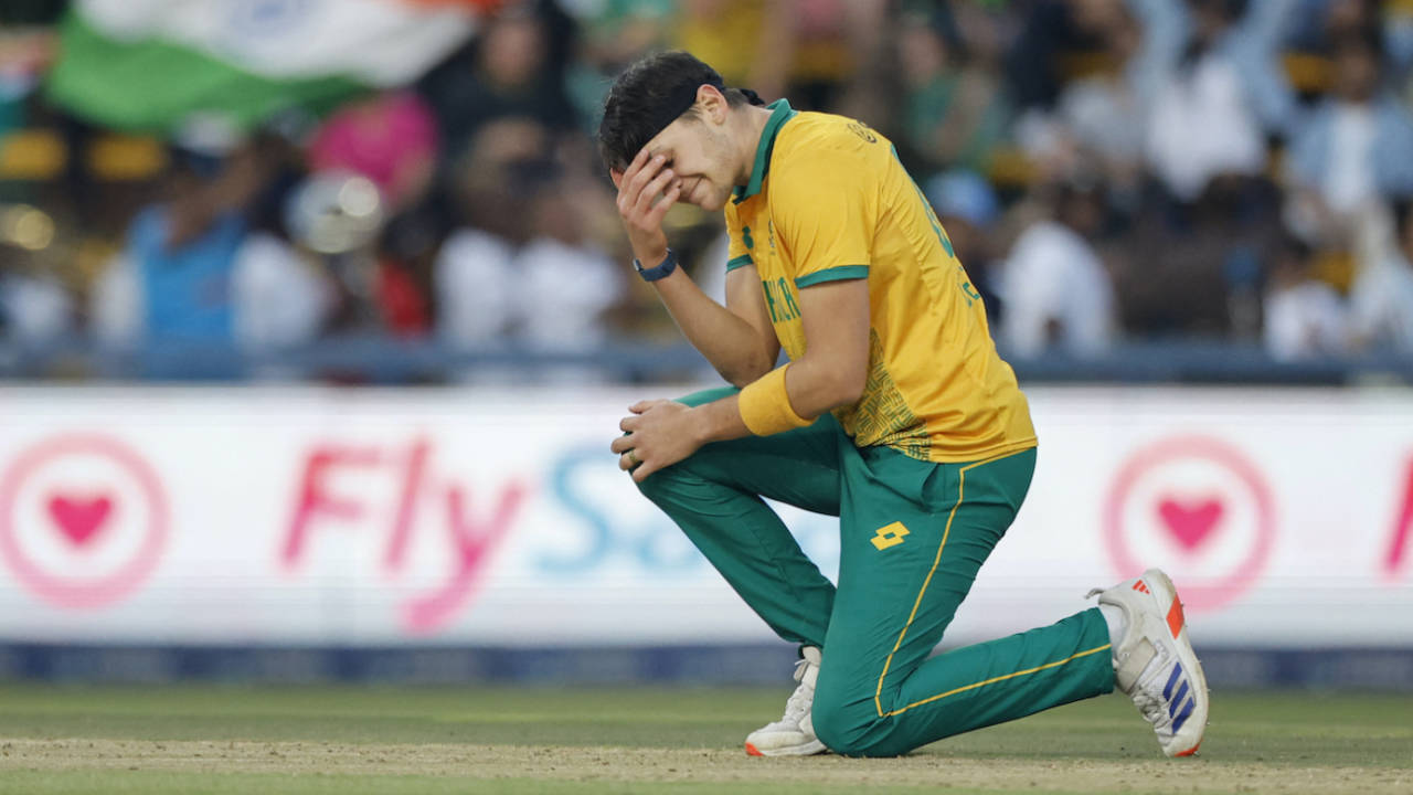 Gerald Coetzee had a few chances go down off his bowling, South Africa vs India, 4th T20I, Johannesburg, November 15, 2024