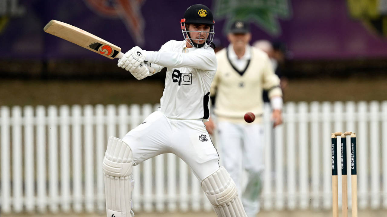 Joel Curtis made a maiden first-class half-century, Victoria vs Western Australia, Sheffield Shield, Junction Oval, November 17, 2024