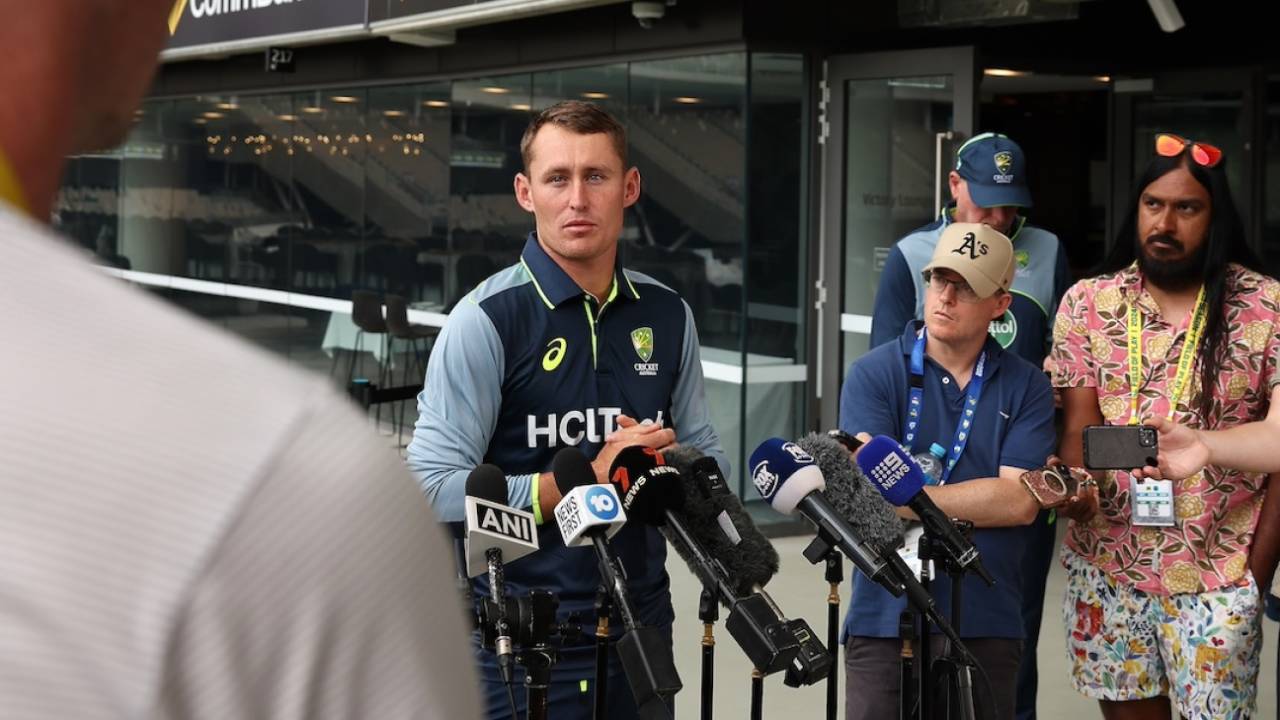 Marnus Labuschagne speaks to the media, Australia vs India, 1st Test, Perth, November 19, 2024