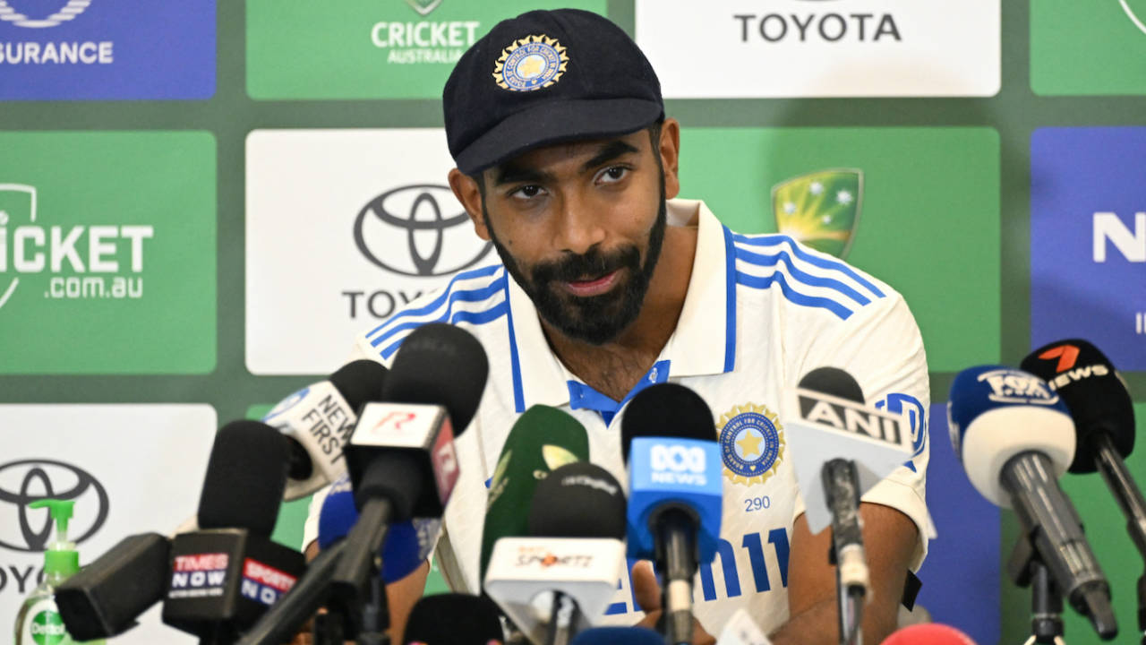 Jasprit Bumrah faces the media ahead of his second Test as captain, Australia vs India, 1st Test, Perth, November 21, 2024