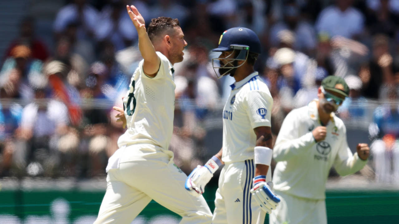 Josh Hazlewood dismissed Virat Kohli for 5, Australia vs India, 1st Test, Perth, 1st day, November 22, 2024