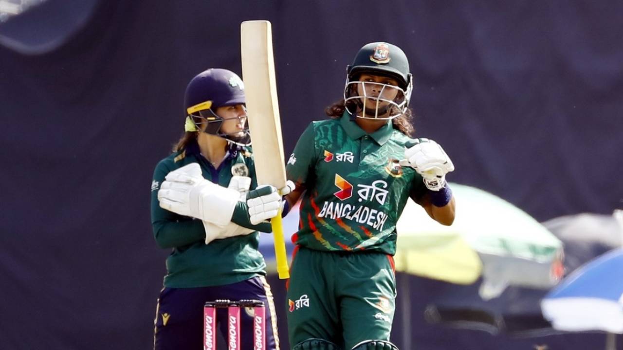 Sharmin Akhter top-scored for Bangladesh with 96, Bangladesh vs Ireland, 1st women's ODI, Mirpur, November 27, 2024