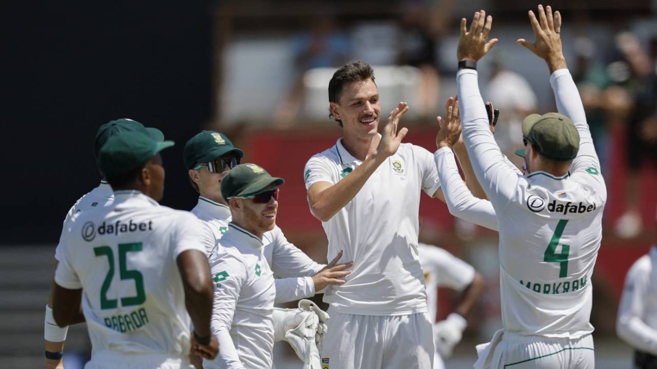 Marco Jansen ran through the Sri Lankan batting order, South Africa vs Sri Lanka, 1st Test, 2nd day, Durban, November 28, 2024