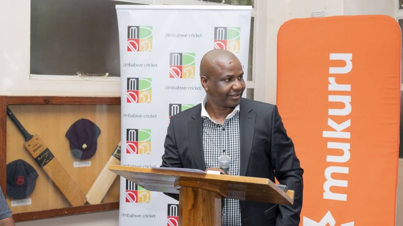 Zimbabwe Cricket chairman Tavengwa Mukuhlani at a sponsorship event, Harare, November 29, 2024