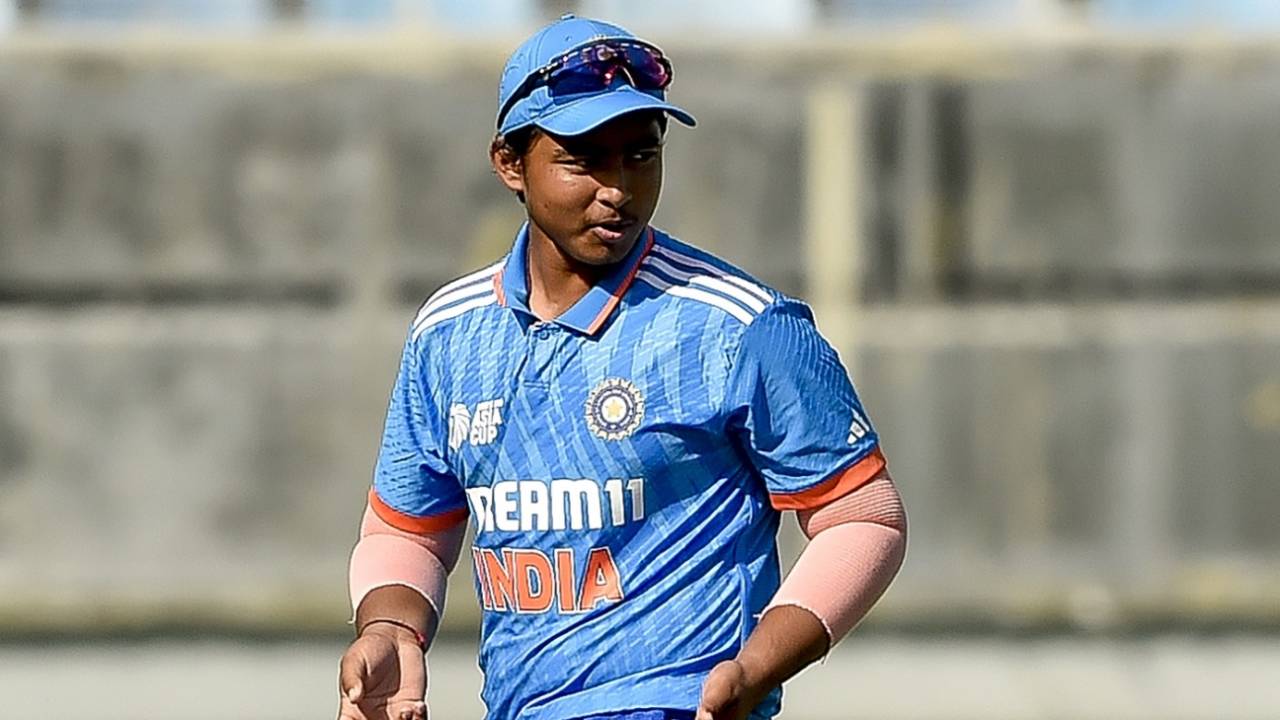 Vaibhav Suryavanshi in action at the Under-19s Asia Cup in the UAE, India vs Pakistan, Under-19s Asia Cup, Dubai, November 30, 2024