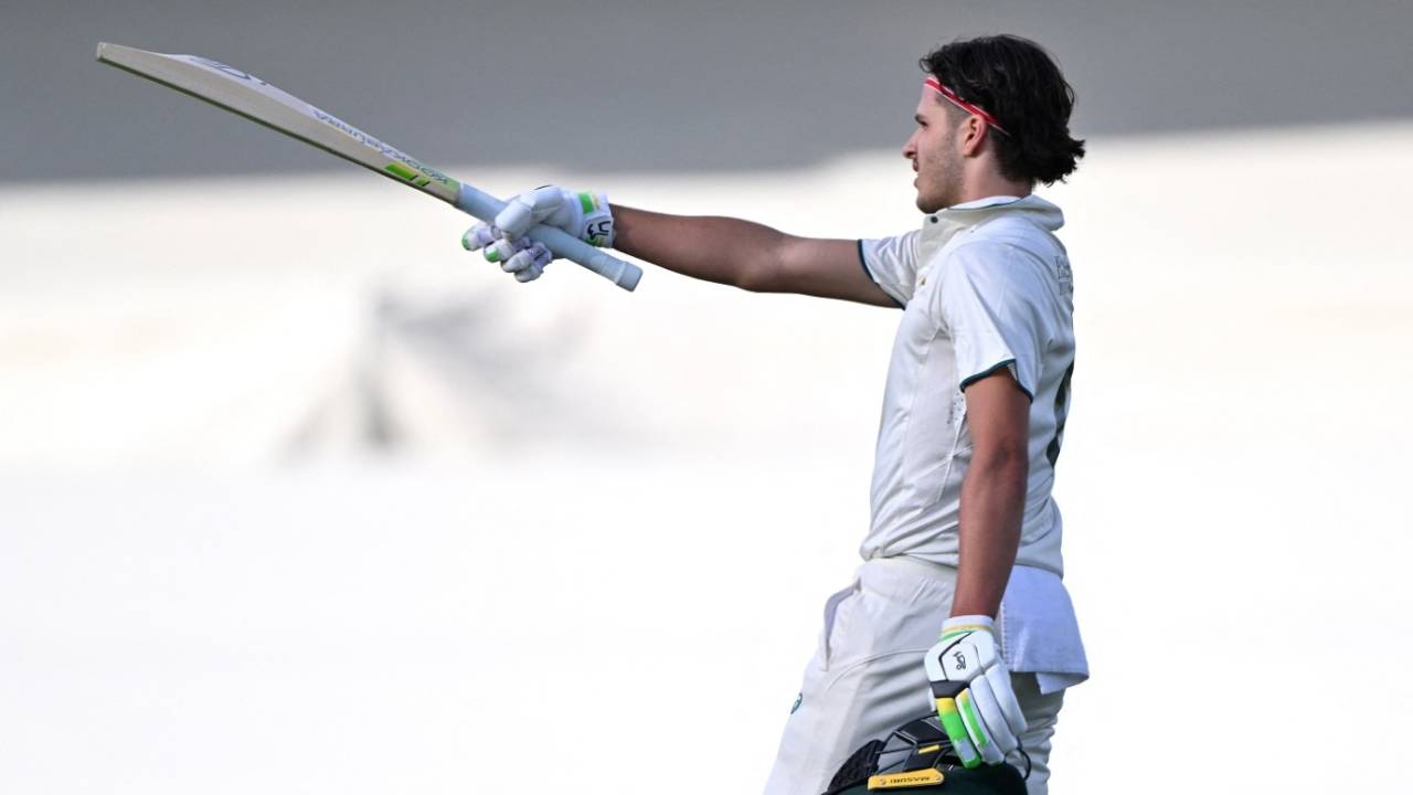Sam Konstas brought up a century off just 90 balls, Prime Minister's XI vs Indians, Canberra, December 1, 2024