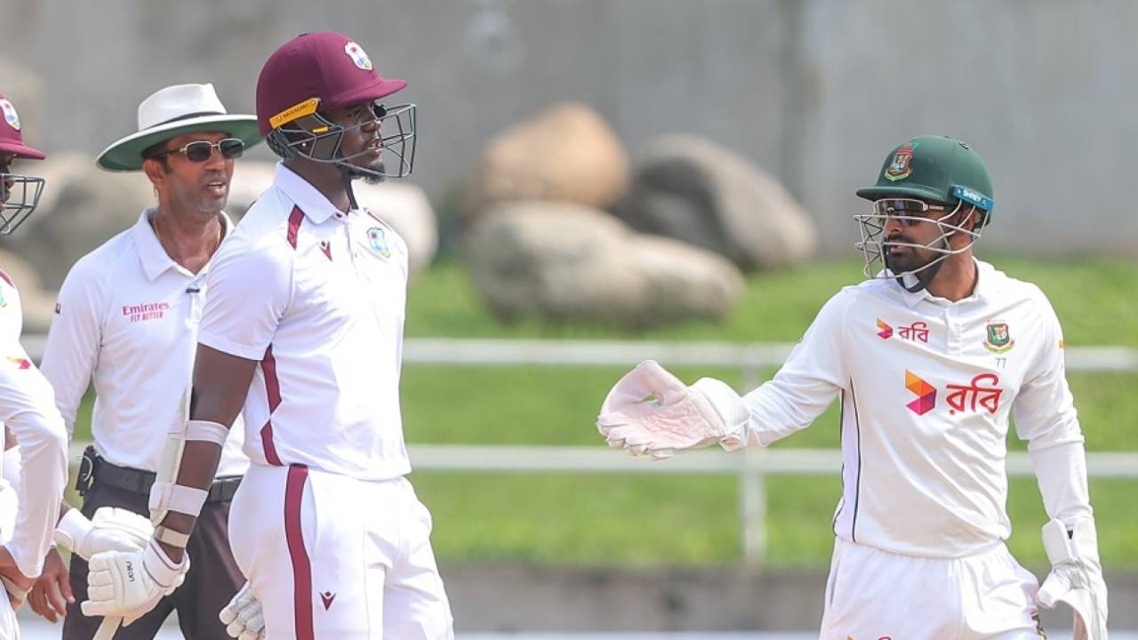 Players from both sides were exchanging words during a heated moment, West Indies vs Bangladesh, 2nd Test, 3rd day, Kingston, December 2, 2024