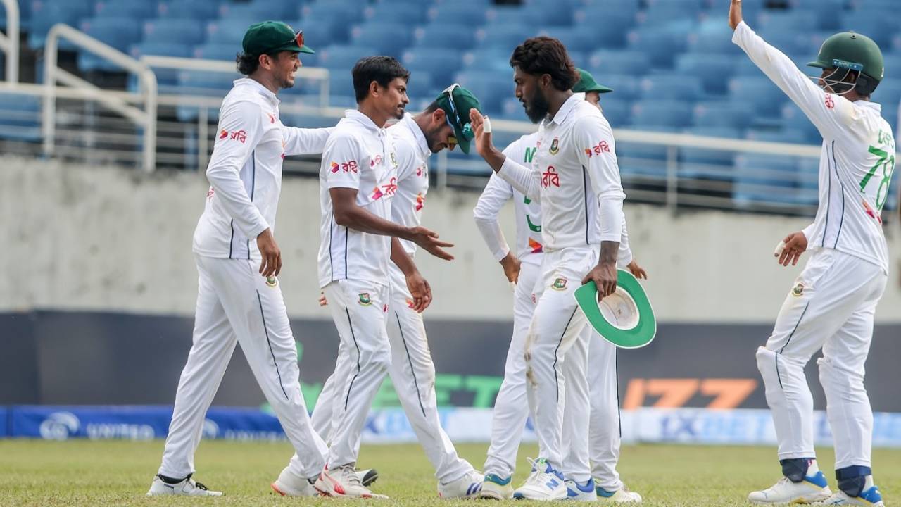 Taijul Islam was Bangladesh's wrecker-in-chief in the fourth innings, West Indies vs Bangladesh, 2nd Test, 4th day, Kingston, December 2, 2024