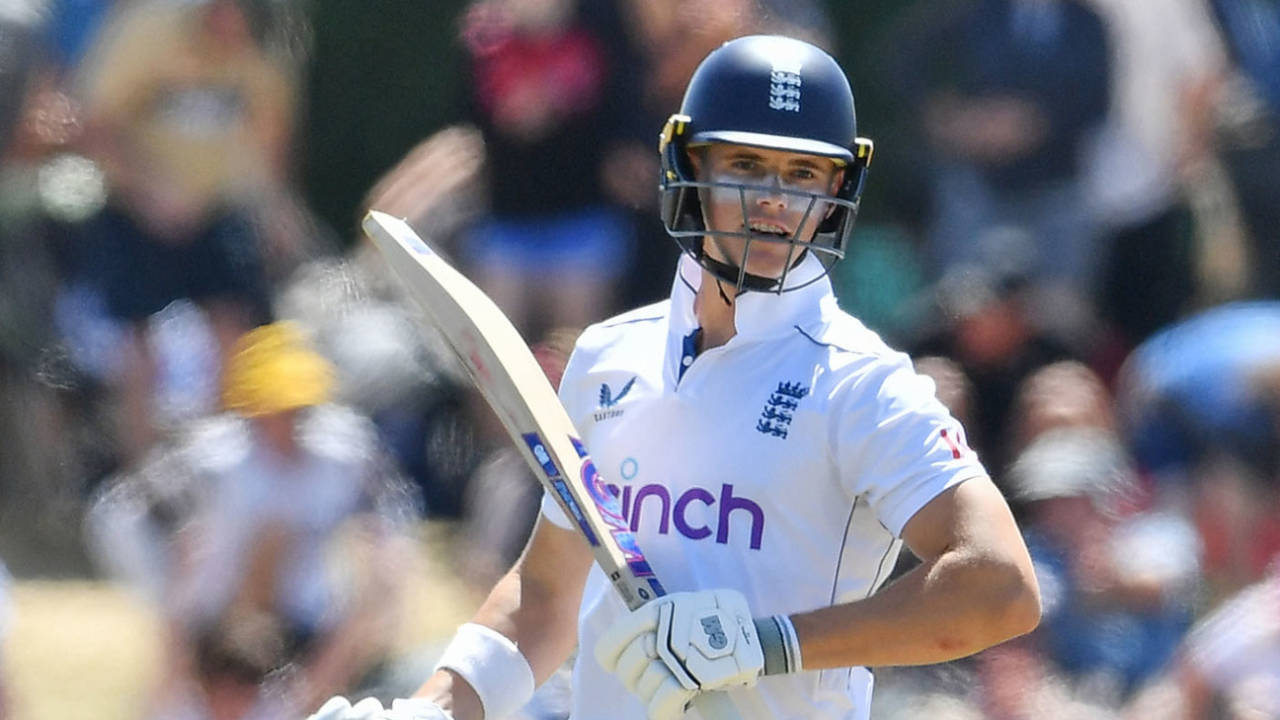 Jacob Bethell celebrates his team's win, New Zealand vs England, 1st Men's Test, 4th day, Christchurch, December 1, 2024