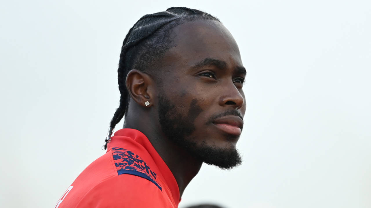 Jofra Archer looks on, West Indies vs England, 3rd T20I, Gros Islet, November 14, 2024