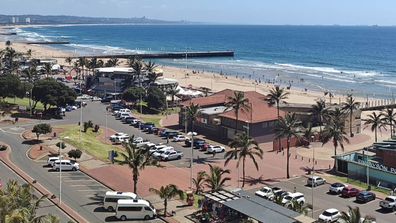The view of South Beach from The Palace hotel, Durban, December 5, 2024