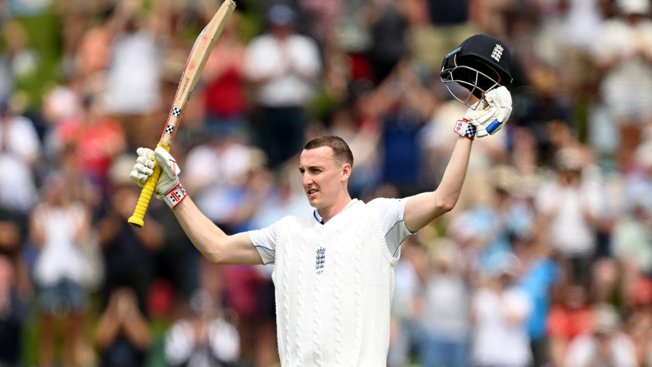 Harry Brook brought up his second successive hundred, New Zealand vs England, 2nd Test, Wellington, 1st day, December 6, 2024