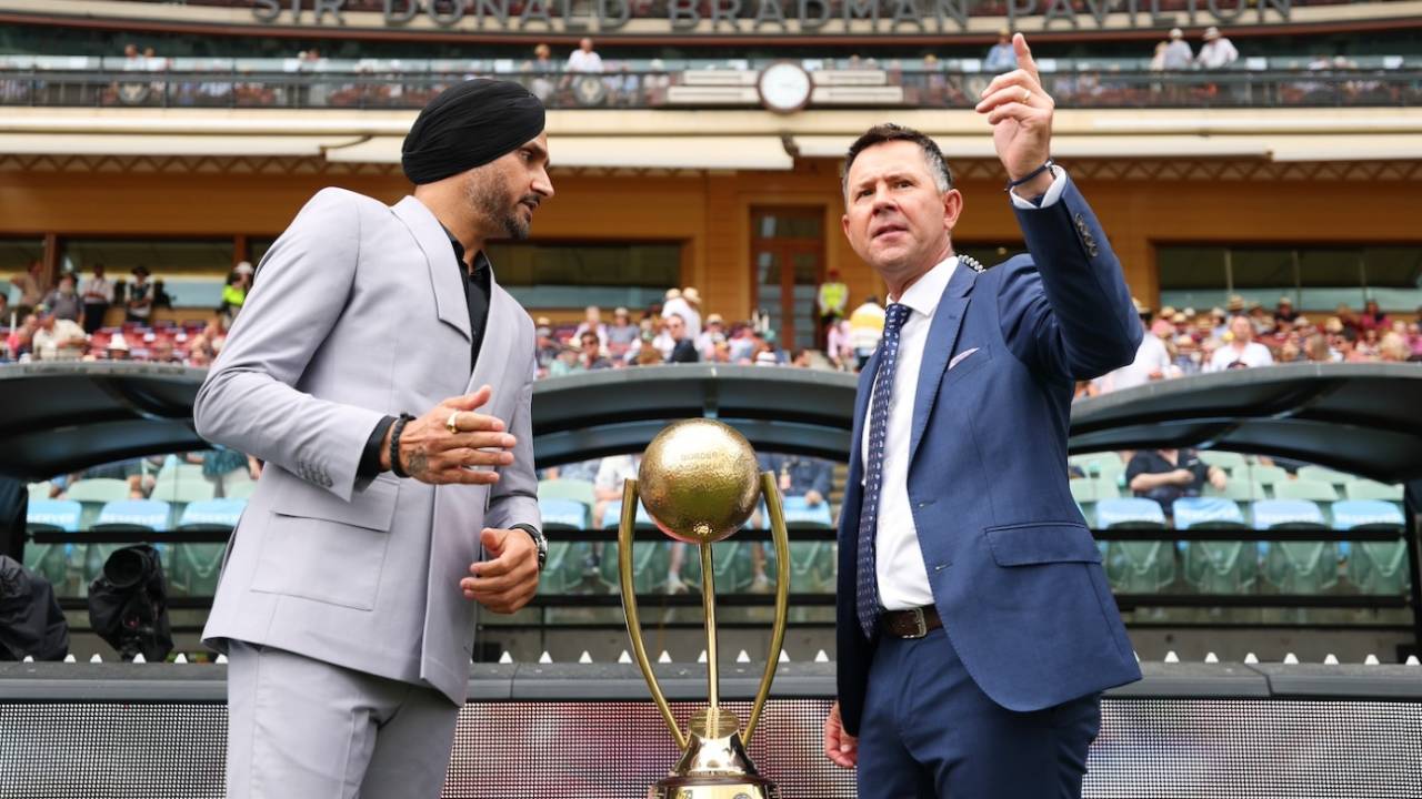 Harbhajan Singh and Ricky Ponting brought the trophy out, Australia vs India, 2nd Test, Adelaide, 1st day, December 6, 2024
