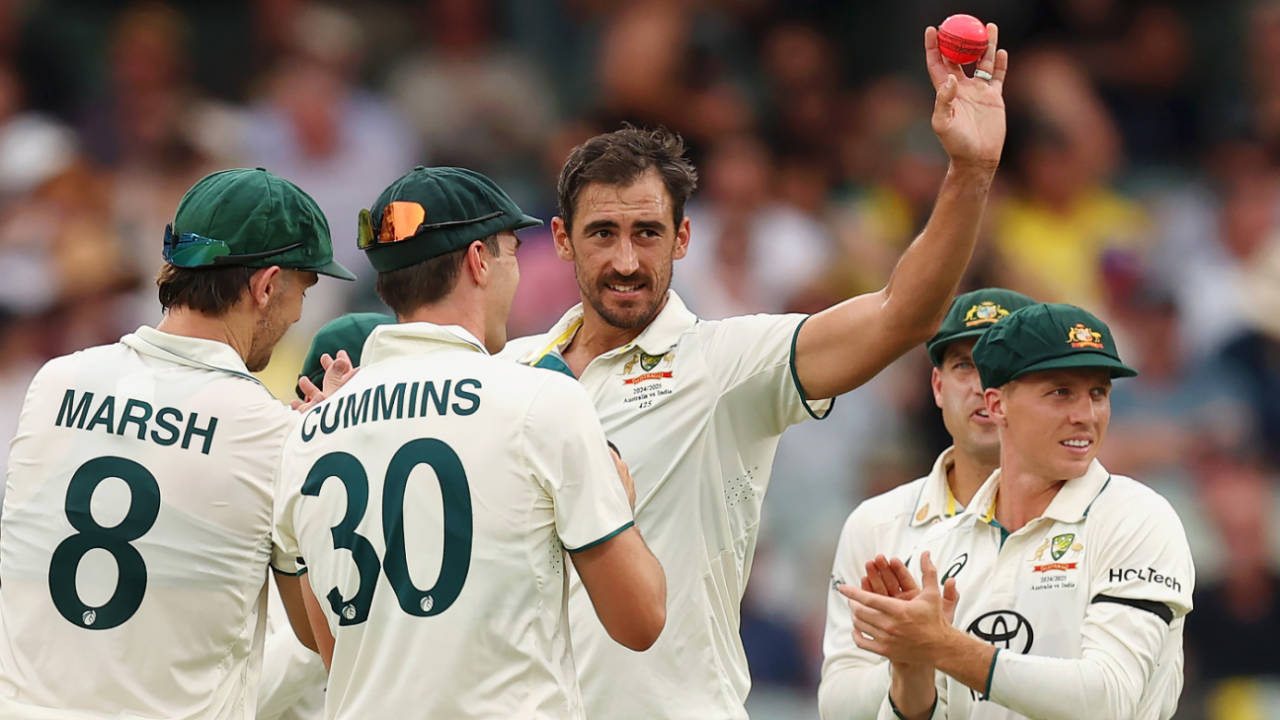 Mitchell Starc finished with a career-best 6 for 48, Australia vs India, 2nd Test, Adelaide, 1st day, December 6, 2024
