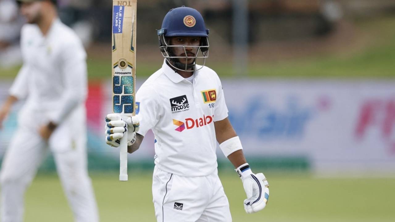 Pathum Nissanka brought up his ninth 50+ score in Tests, South Africa vs Sri Lanka, 2nd Test, Gqeberha, 2nd day, December 6, 2024