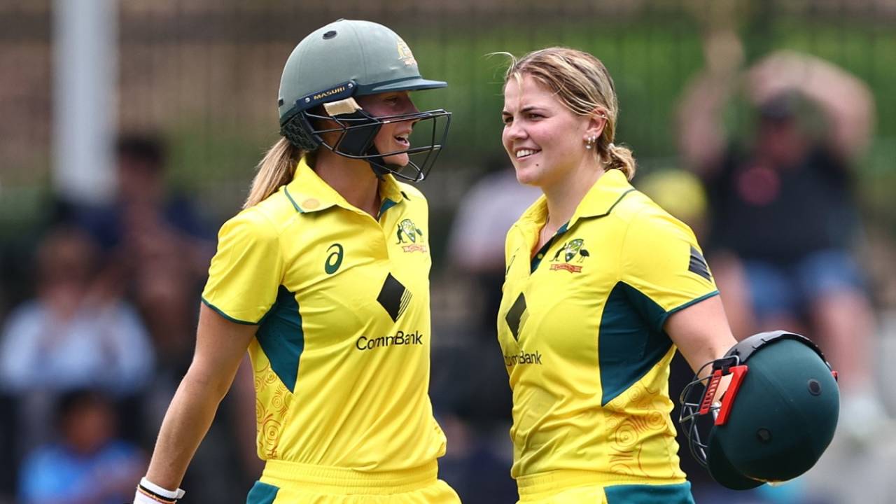 Ellyse Perry and Georgia Voll added 92 off just 78 balls for the second wicket, Australia vs India, 2nd women's ODI, Brisbane, December 8, 2024
