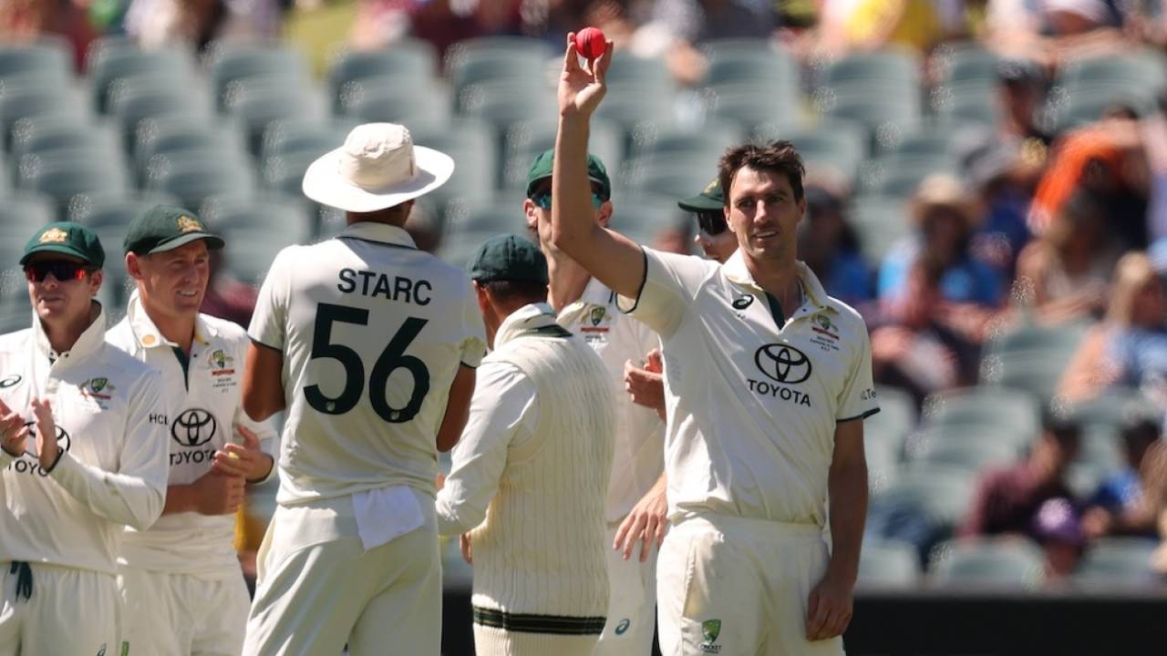 Pat Cummins celebrates a five-wicket haul, Australia vs India, 2nd Test, Adelaide, 3rd day, December 8, 2024