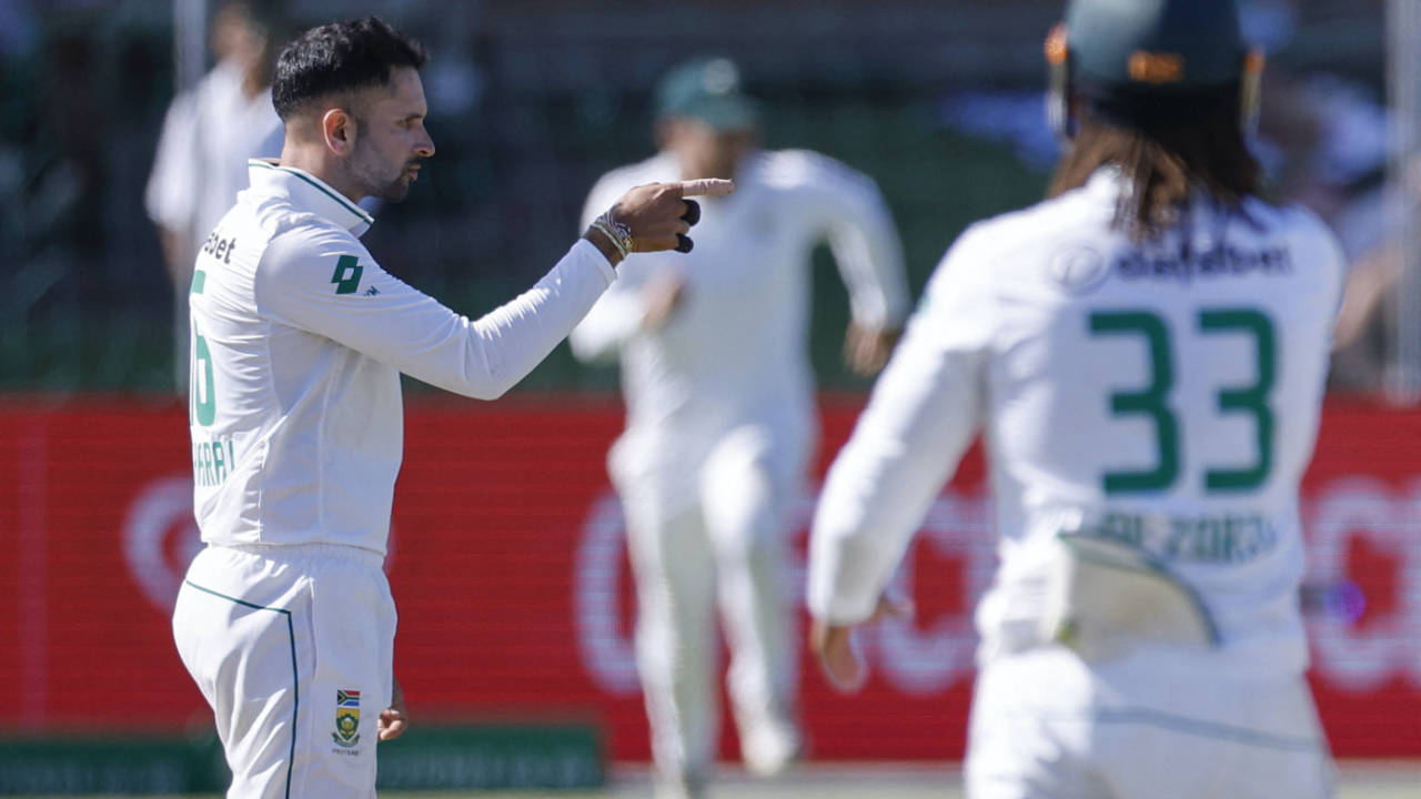 'I told you so' - Keshav Maharaj to his skipper after setting up a trap to knock over Angelo Mathews, South Africa vs Sri Lanka, 2nd Test, Gqeberha, 4th day, December 8, 2024