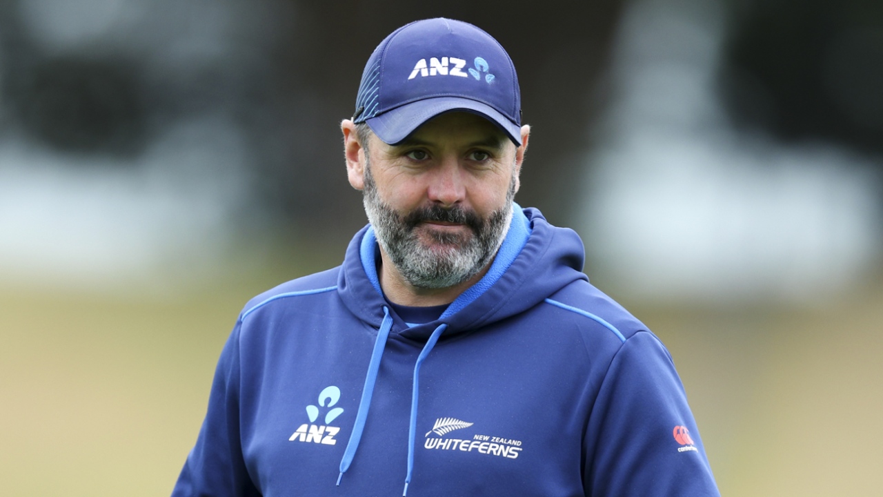 Ben Sawyer oversees a New Zealand training session, Wellington, April 1, 2024