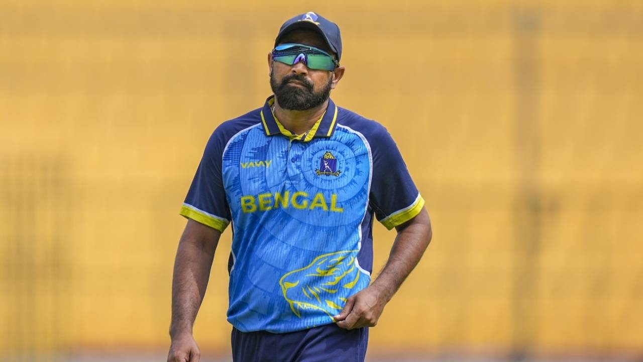 Mohammed Shami didn't have a great day with the ball, Baroda vs Bengal, Syed Mushtaq Ali Trophy, 1st quarter-final, Bengaluru December 11, 2024