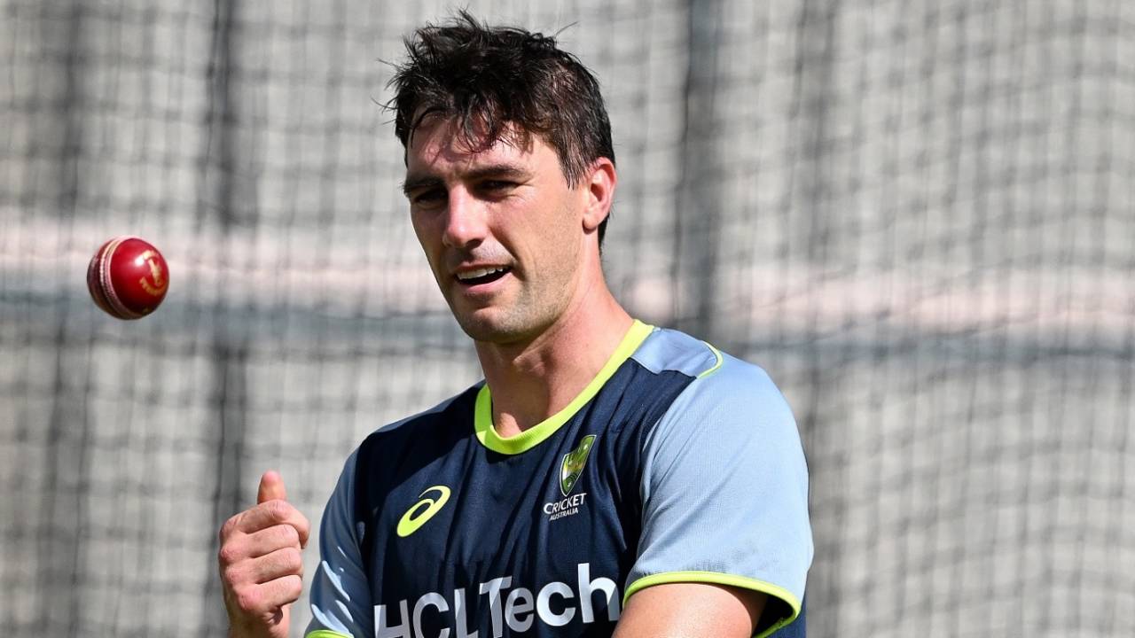 Pat Cummins during a training session, Brisbane, December 12, 2024
