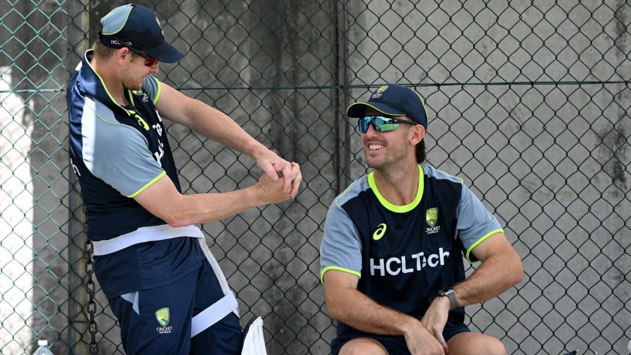 Steven Smith and Mitchell Marsh discuss batting, Brisbane, December 12, 2024