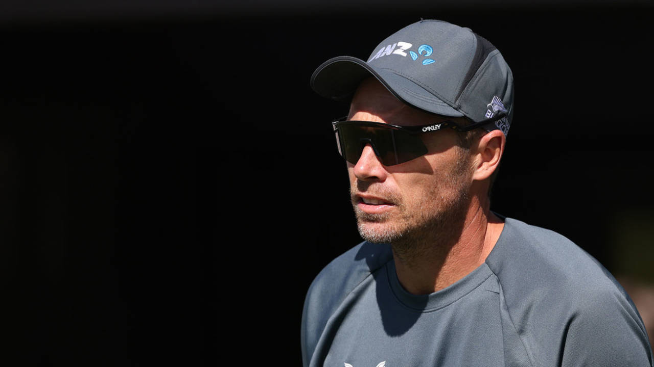Tim Southee walks onto the field during a New Zealand Men's Test squad training session at Seddon Park, Hamilton, December 13, 2024