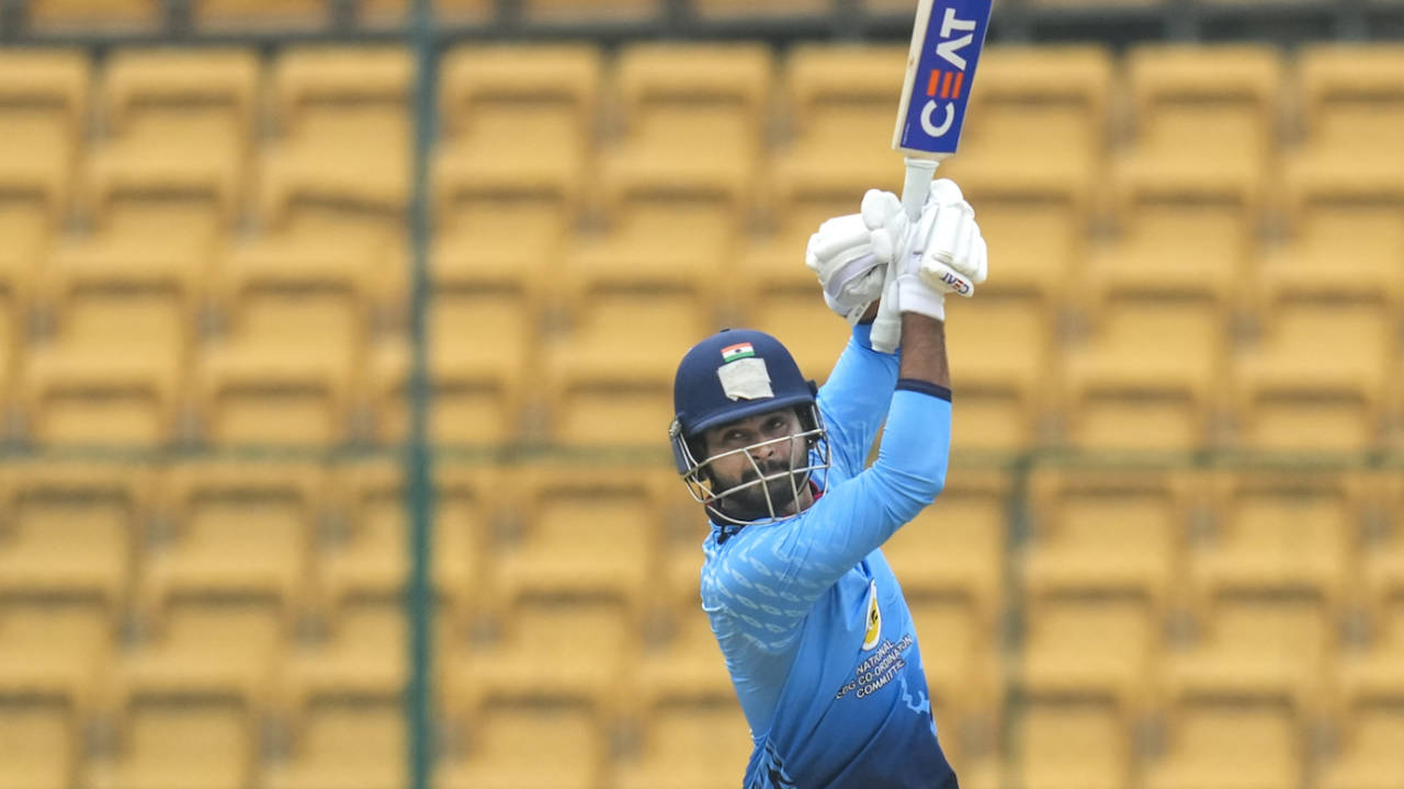 Shreyas Iyer hit four fours and three sixes, Syed Mushtaq Ali Trophy, 1st semi-final, Bengaluru, December 13, 2024