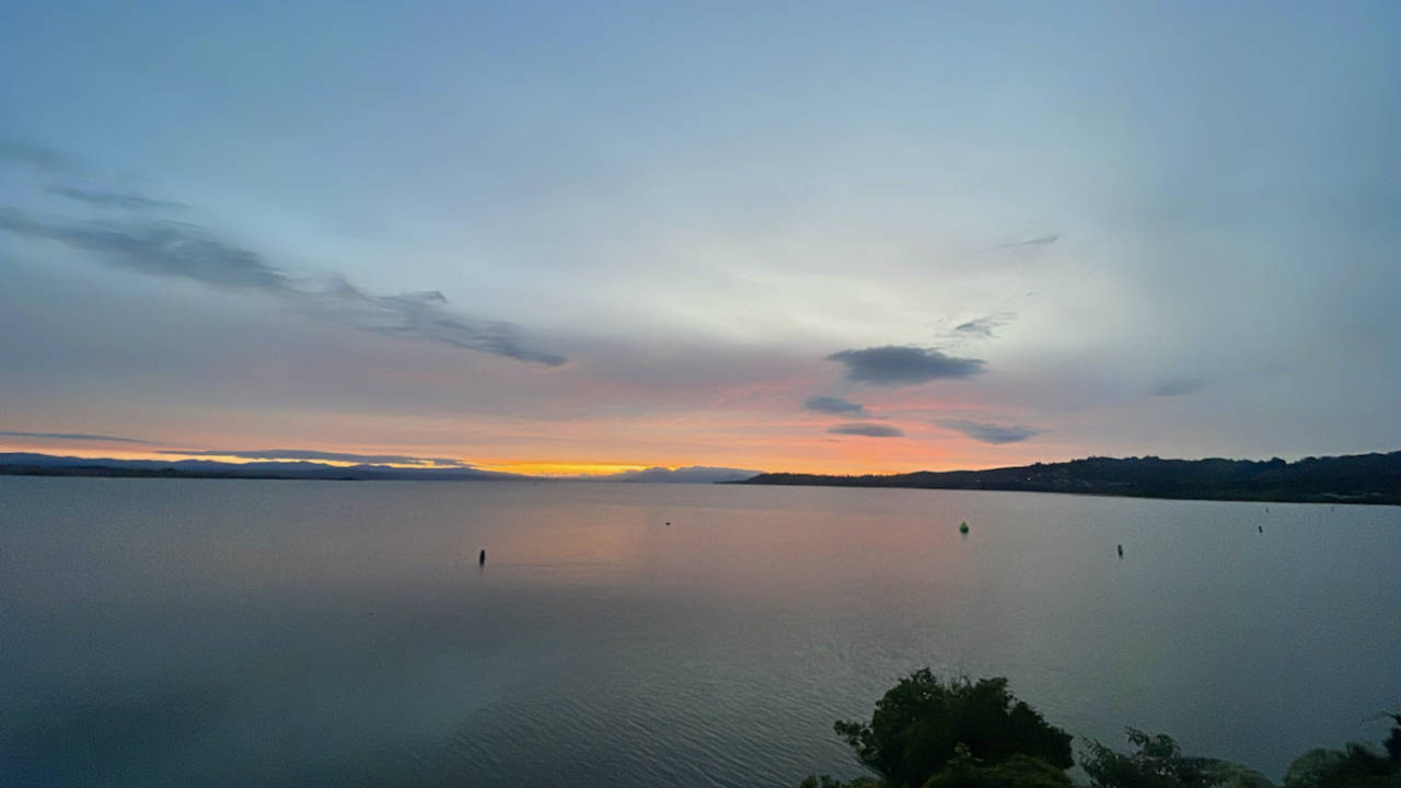 Lake Taupo in all its sunset glory, Wellington, December 14, 2024