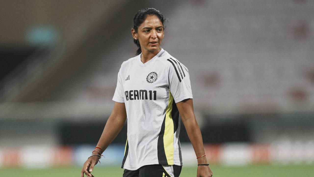 Harmanpreet Kaur keeps an eye on proceedings, India vs West Indies, 1st T20I, Navi Mumbai, December 14, 2024
