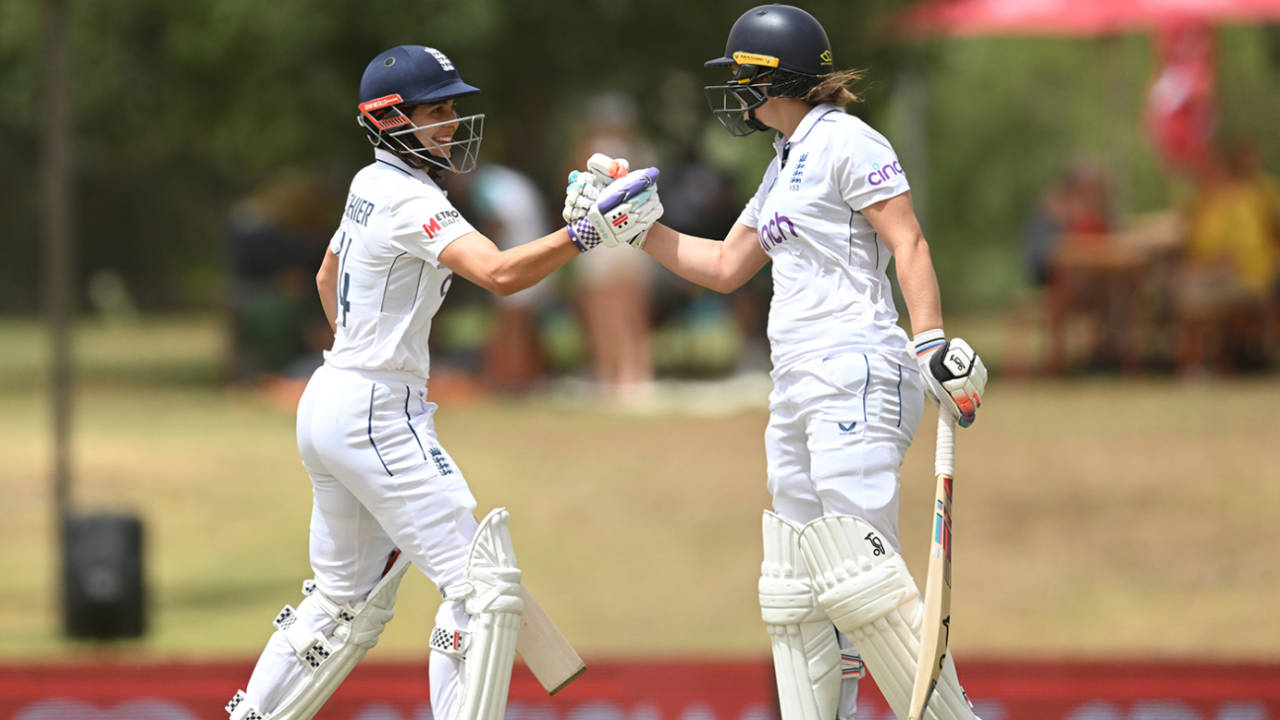 Maia Bouchier and Nat Sciver-Brunt put on 174 for the third wicket, South Africa vs England, Only Women's Test, Bloemfontein, Day 1, December 15, 2024