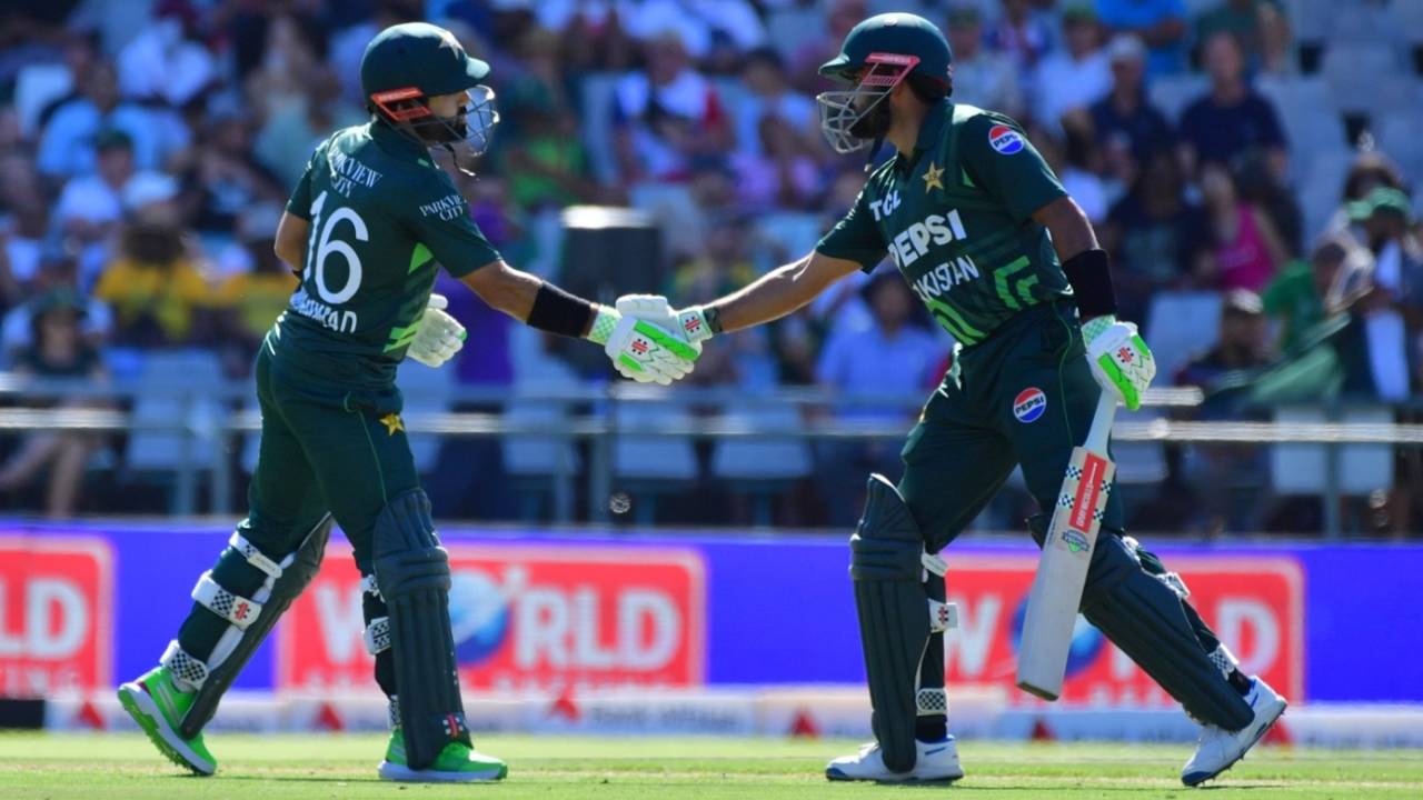 Mohammad Rizwan and Babar Azam added 115 for the third wicket, South Africa vs Pakistan, 2nd ODI, Cape Town, December 19, 2024