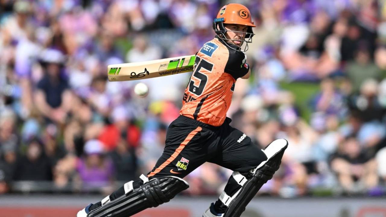 Josh Inglis square drives, Hobart Hurricanes vs Perth Scorchers, BBL, Hobart, December 21, 2024