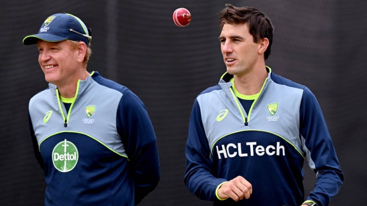 Coach Andrew McDonald and captain Pat Cummins were in a good mood in the nets, Melbourne, December 24, 2024