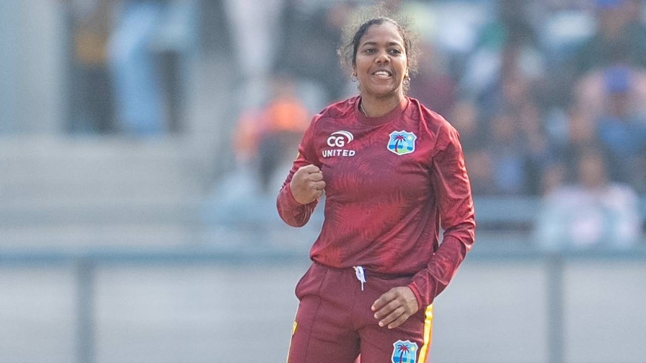 Afy Fletcher was delighted after dismissing the India captain, India vs West Indies, 2nd ODI, Vadodara, December 24, 2024