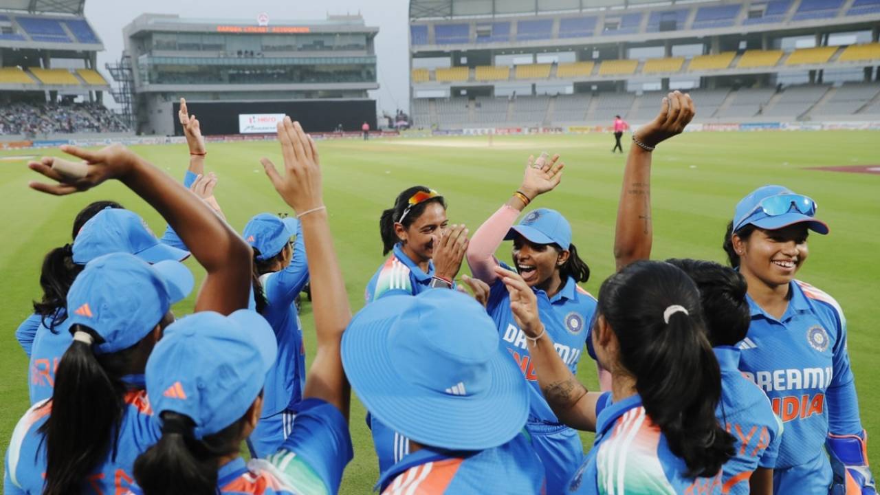The Indians were in an upbeat mood after a terrific batting performance, India vs West Indies, 2nd ODI, Vadodara, December 24, 2024