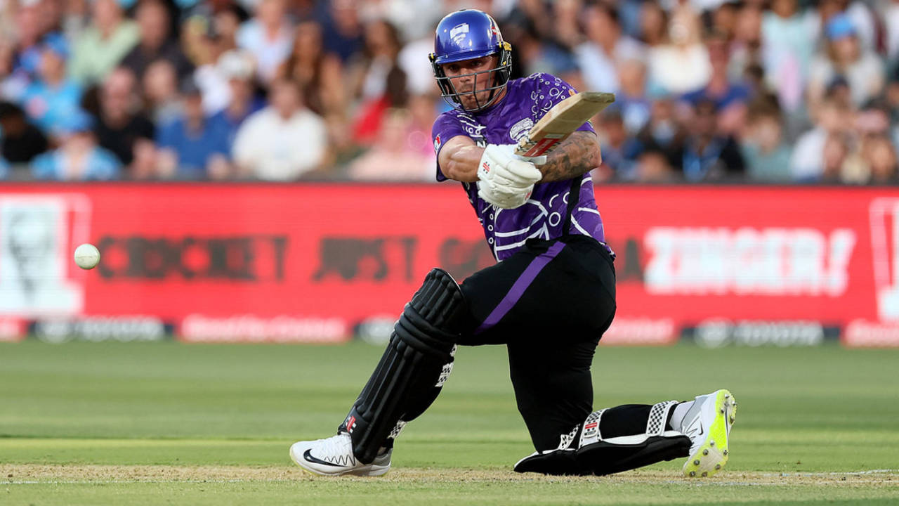 Ben McDermott build a strong total for Hobart Hurricanes, Adelaide Strikers vs Hobart Hurricanes, BBL, Adelaide Oval, December 27, 2024