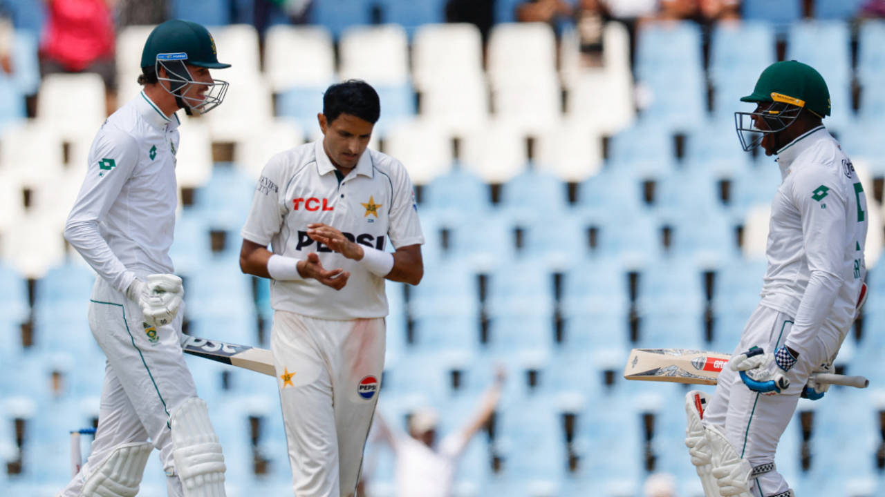 Marco Jansen and Kagiso Rabada added 51 off eight overs to take South Africa home from 99 for 8, South Africa vs Pakistan, 1st Test, fourth day, Centurion, December 29, 2024