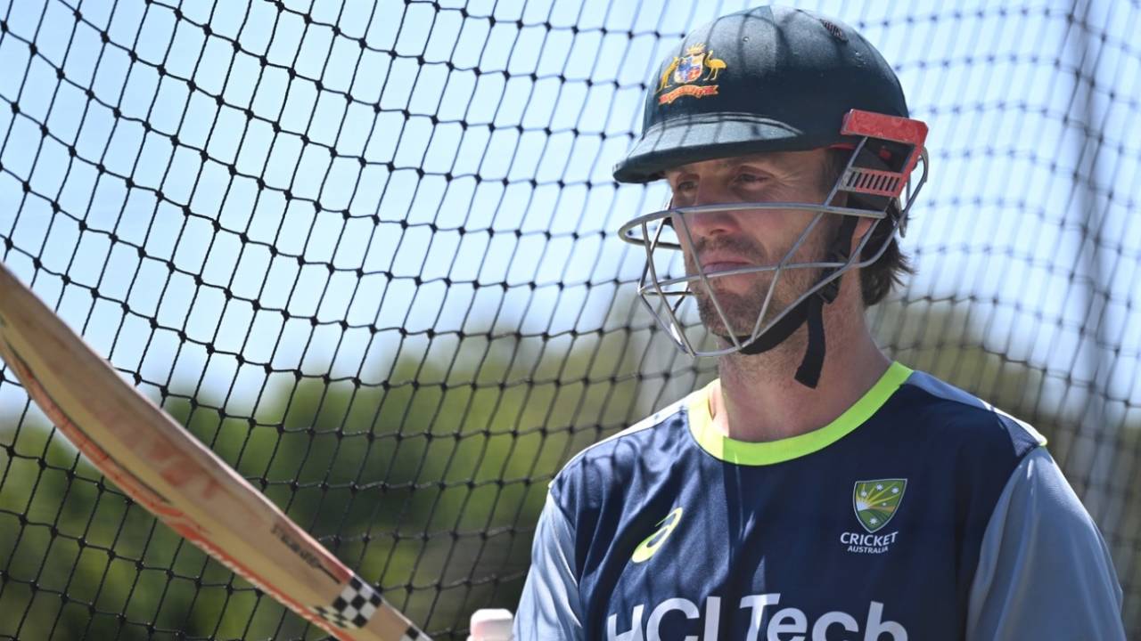 Mitchell Marsh bats during training at the SCG, Sydney, January 1, 2025