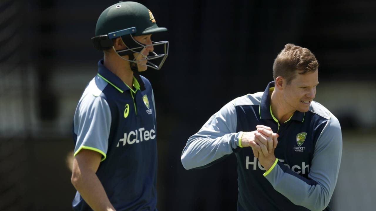 Marnus Labuschagne and Steven Smith at training, Sydney, January 1, 2025