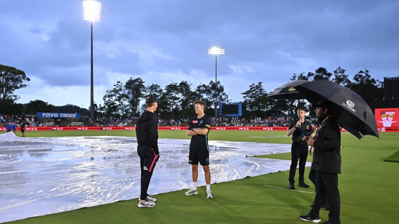 Rain in Coffs Harbour forced an abandonment, Sydney Sixers vs Brisbane Heat, BBL, Coffs Harbour, January 3, 2025