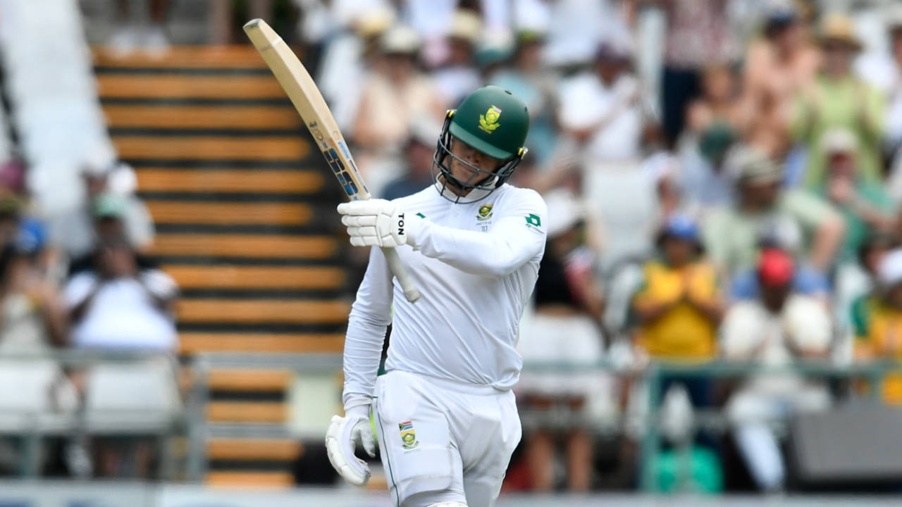 Ryan Rickelton anchored South Africa's innings from the top of the order, South Africa vs Pakistan, second Test, Cape Town, January 3, 2025