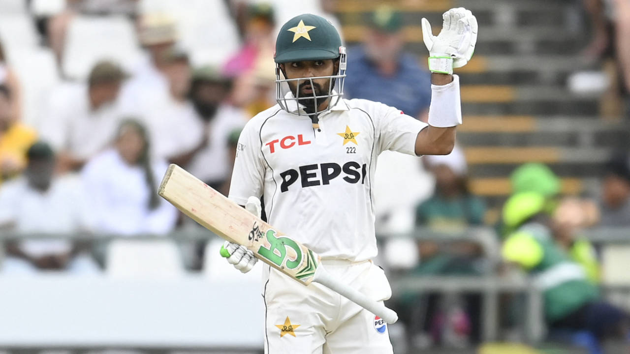 Babar Azam registered his third straight Test fifty, second for the day, South Africa vs Pakistan, 2nd Test, Cape Town, 3rd day, January 5, 2025