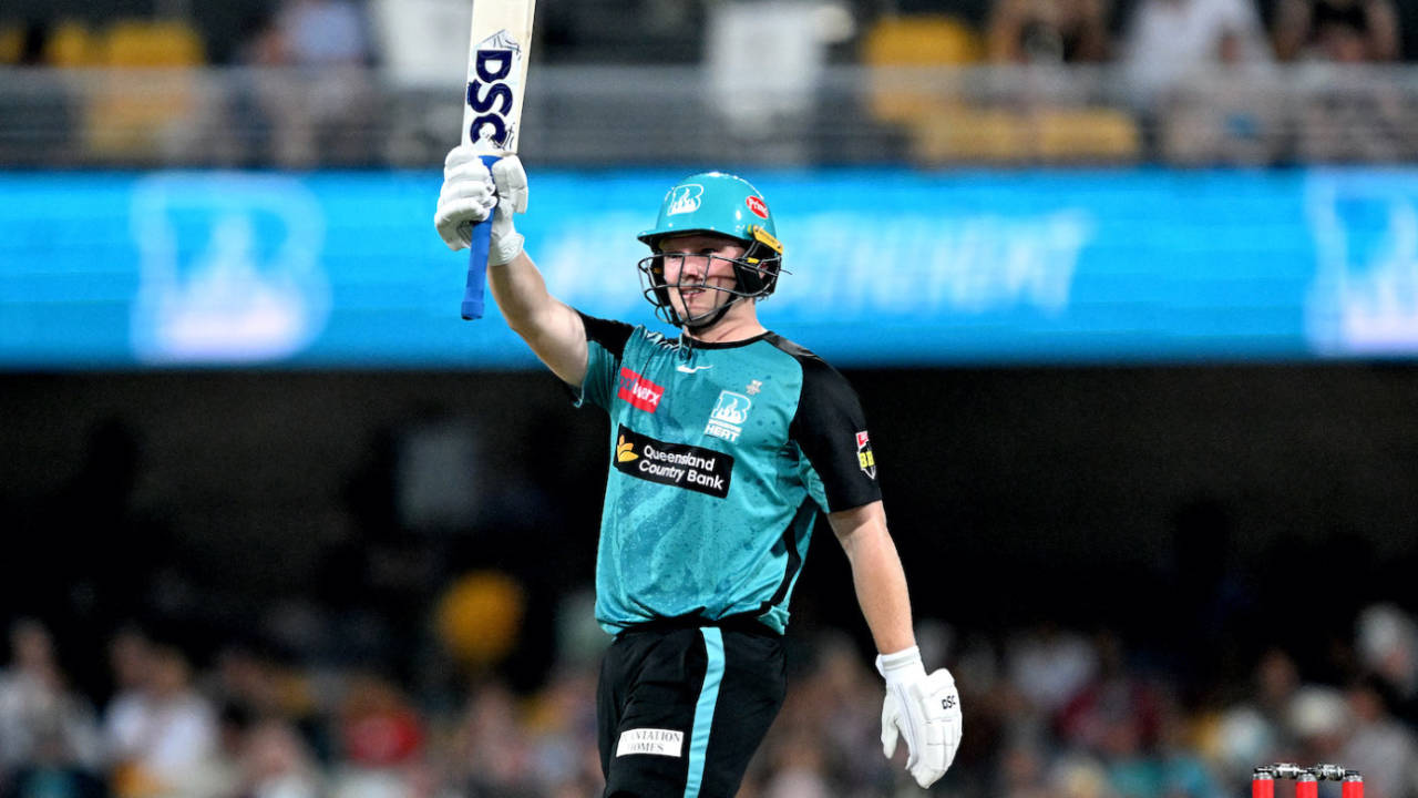 Max Bryant brought up fifty off 26 ballst, Brisbane Heat vs Sydney Thunder, BBL, Gabba, January 6, 2024