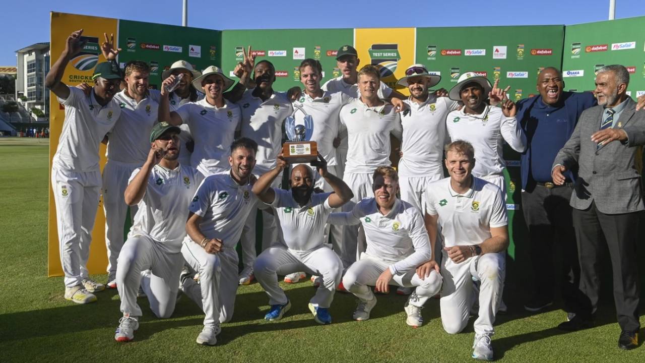 South Africa celebrate their 2-0 victory against Pakistan, South Africa vs Pakistan, 2nd Test, Cape Town, 4th day, January 6, 2025