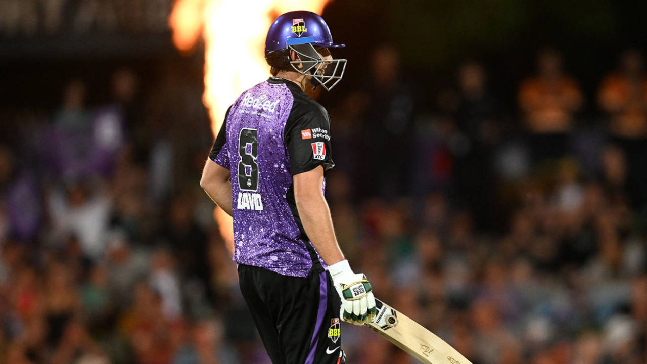 Tim David was on fire in Hurricanes' chase, Hobart Hurricanes vs Sydney Thunder, BBL 2024-25,  Hobart, January 10, 2025